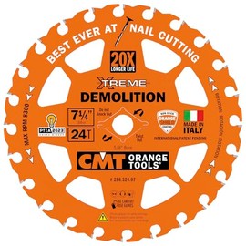 CMT 286.324.07 7-1/4in. 24T Carbide Tipped Xtreme Demolition Blade