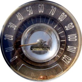 CafePress Vintage Speedometer Unique Decorative 10" Wall Clock