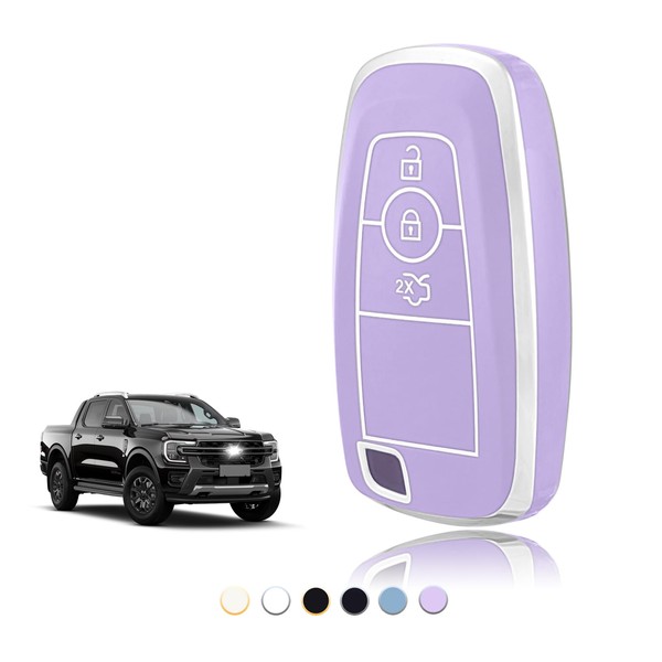 TOOMUME Key Cover TPU Car Key Case Fits Ford Ranger