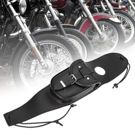 Motorcycle Leather Fuel Tank Bag, Waterproof Fuel Tank Chap Cover Bag Fuel Tank Cover Bag with Pocket for Short Trip for All Models Of Motorcycle