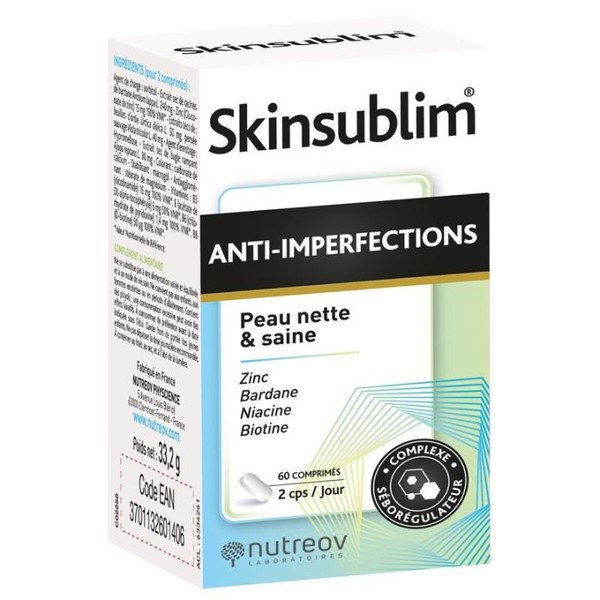 Nutréov Physcience Nutreov Skinsublim Anti Imperfections 60 Comprimés