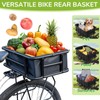 Bike Basket Rear Bicycle Basket with Cargo Net and Removable