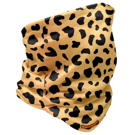 Kids Animal Pattern Multifunctional Snood Scarf Headwear (Leopard, One Size)
