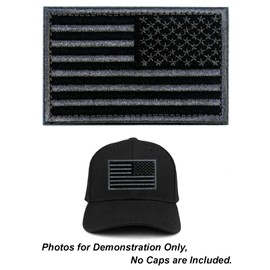 Tactical Patches of USA US American Flag Reverse, with Hook and Loop for Backpacks Caps Hats Jackets Pants, Military Army Uniform Emblems, Size 3x2 Inches