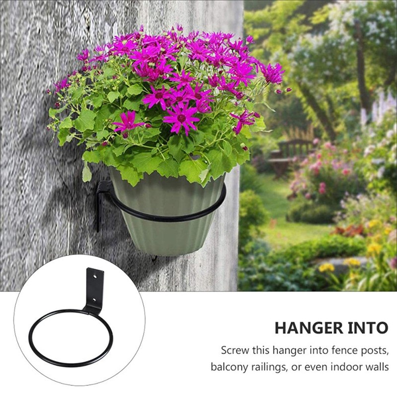 hisunfarm 2 Pcs 8 Inch Flower Pot Holder Hangers,Ring Wall