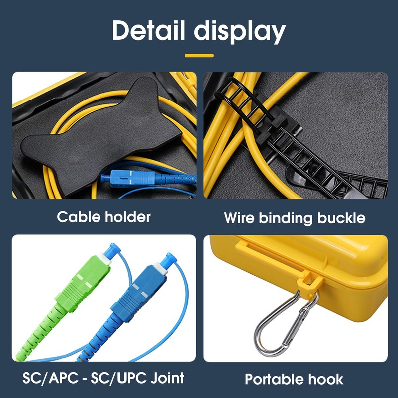 Duogalia OTDR Launch Cable Box 1KM SC/UPC-SC/APC SM（9/125） OTDR Fiber