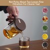 Enchanti Magic Tea Pot,zxbaers Glass Teapot with Wooden Handle,Water Separation