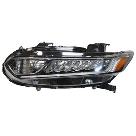 Headlight Assembly For Honda Accord 2018-2021, Halogen LED Headlight Right Passenger+Left Driver Replacement, High Reliability Front Headlamp Perfect Fit For Original Car (Left)