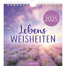 Wandkalender Lebensweisheiten 2025: Monatskalender 2025, mit 12 heraustrennbaren Postkarten für mehr Weisheit im Alltag