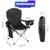 EZONE Set of 4 Camping Chairs with Built-in Ice Cooler,