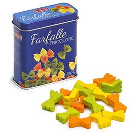 Erzi 17176 Farfalle aus Holz in der Dose, Kaufladenartikel für Kinder, Rollenspiele