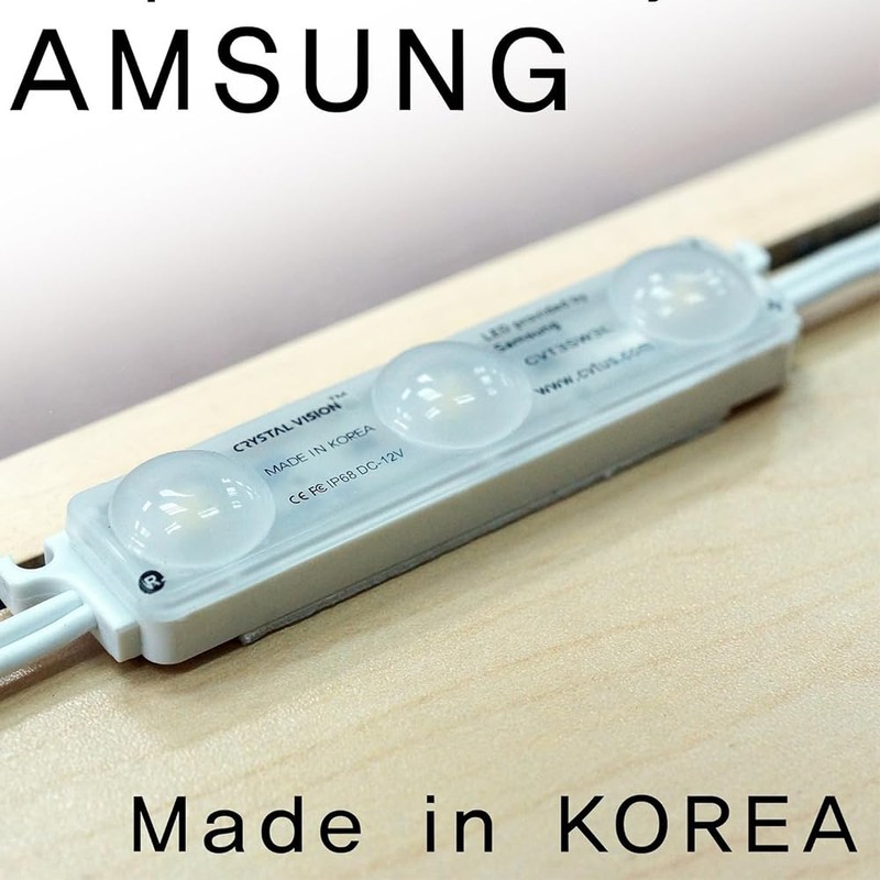 Crystal Vision Premium Pre-Installed LED Kit for Showcase, Display Case,