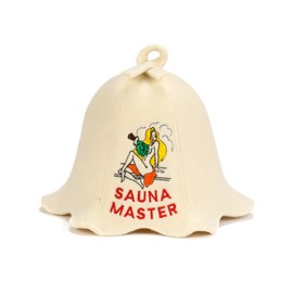 Sauna Guru Sauna Hat 'Sauna Master' - 100% Organic Wool Felt Hats - Protect Your Head from Heat - Sauna Accessories Women - Gifts for Women - Sauna Hat