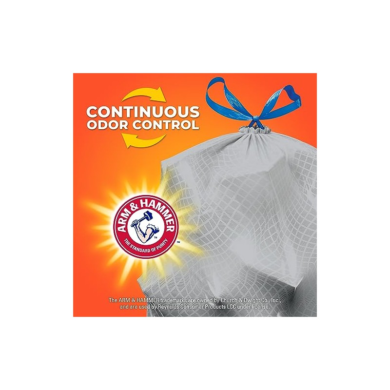 Hefty Bolsas de basura de cocina altas ultra fuertes, color