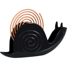 LimCryspp Snail Mosquito Holders, Incense Holders, Mosquito Holders for Home, Indoor and Outdoor, Camping (1, Black)