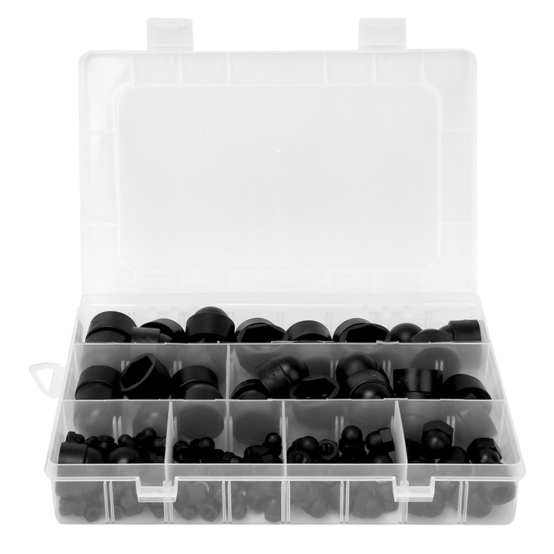 145pcs Nylon Plastic Hex Nut Cover Bolts Protection Cap M4