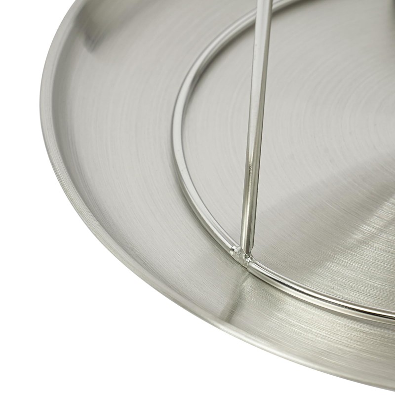 DYNAMI 2-Tier Seafood Tower Set,2pcs Thickened Stainless Steel Seafood Tray(10in+8in)