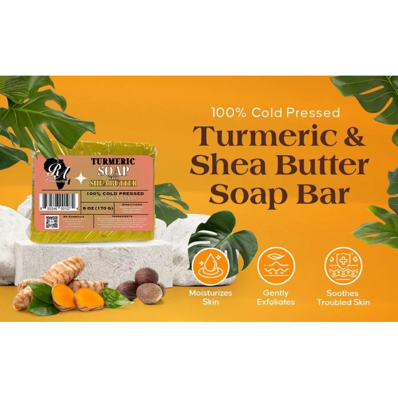 RA Cosmetics - Natural Handmade Turmeric With Shea Butter Bar