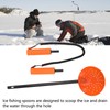 Ice Fishing Spoon Ice Picks Set Winter Lifesaving Retractable Ice