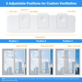 4-Pack Sliding Door Locks for Children – 3 Adjustable Positions Each – Child Safety Locks for Sliding Glass Doors, Windows, and Closets – Easy to Install for Baby Proofing and Pet Security