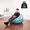Bestway Sillon Inflable Individual Elegante Compacto Puff Gris Msi