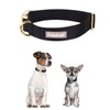 Babole Pet Nylon Dog Collar - Adjustable Black Soft Webbing