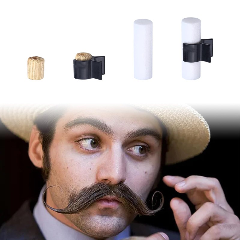 2 Pairs of Handlebar Moustache Training Wheels, Moustache Curler Shape