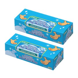 BOS Amazing Odor Sealing Dog Poop Bags - Durable and Unscented [Size: XS, Color: Light Blue] (200 Count, Pack of 2) (400Bags)