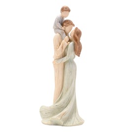 MAISONICA Family Figurine Mum Dad Son Ornament Parents Gift 28cm