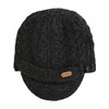 Erin Knitwear Cable Knit Peak Hat,Charcoal Gray One Size