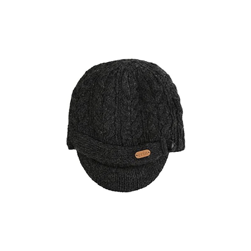 Erin Knitwear Cable Knit Peak Hat,Charcoal Gray One Size