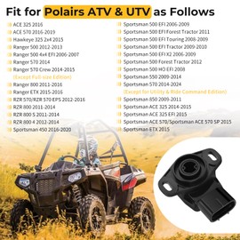 M MATI Throttle Position Sensor for Polairs RZR 800 570 2011-2016 Sportsman 450 500 550 570 850 Ranger 500 570 800 2006-2016 Sportsman ACE 325 570 ETX Hawkeye 325 2x4 2015 3131705 3140173
