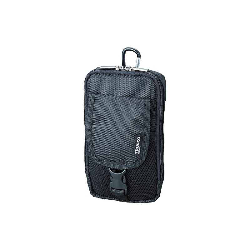 TRUSCO TCTC1601-BK Compact Tool Case, Two Pockets, Black