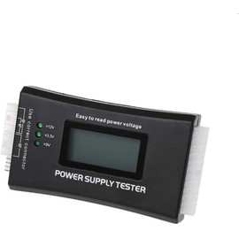 PC Power Supply Diagnostic LCD Computer Testing Device Computer 20/24 4/6/8 Pin Supply Tester for SATA, IDE, HDD, ATX, ITX, Byi Plug