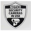 Headline Sign Security Cameras In Use Window Cling Sign, 6"