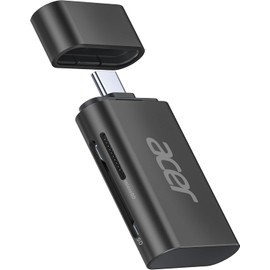 acer USB C 4.0 SD Card Reader, UHS-II External Memory Card Adapter OTG, High-Speed for SDXC/SDHC/microSDXC/SD Compatible with Android Galaxy S21,iPhone15/16, Tablet, MacBook Pro/Air - Black