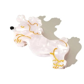 Nordstral Hair Clip Dog King Poodle - Hair Clip in 7.5 cm, Hair Clips Women and Hair Clips Girls