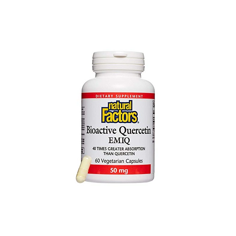 Natural Factors, Bioactive Quercetin Emiq 50 Mg, Antioxidant Support for
