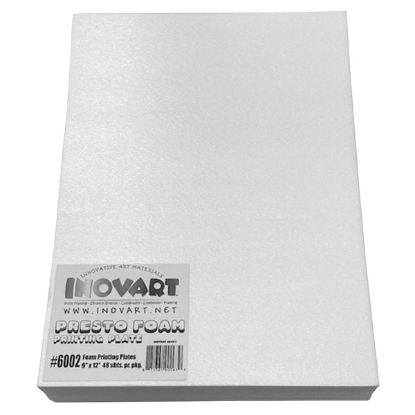 INOVART Presto Foam Printing Plates, 9"x12", 48 Sheets