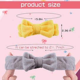 8 Pcs Spa Headband, Bow Hair Band Women Facial Makeup Head Band Soft Coral Fleece Head Wraps For Shower Washing Face