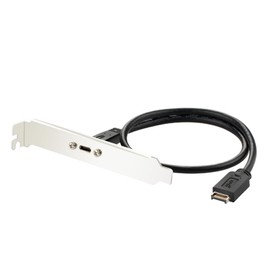 XRIKUI USB 3.1 Type C Front Panel Header Extendsion 50Cm Cable,Type E to USB C Connector with PCIe Full Height Bracket