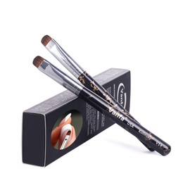 Vanfa French Brush for Nails, Gel Nail Brush, Clean up brush, Nail Art Brush with Kolinsky Hair (V14 - Pack of 2)