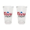 Coors Light 3D Pint Glass Set - Set of 2
