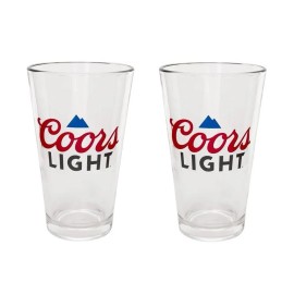 Coors Light 3D Pint Glass Set - Set of 2