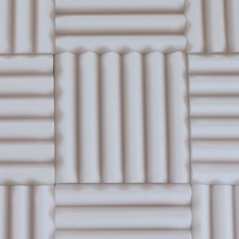 SoundAssured White Acoustic Foam Panels - 12x12x2.5" White Acoustic Tiles - Used For Sound Absorption And Sound Dampening - Perfect For Home Recording Studios, Vocal Booths, Podcasting, Voice Overs, And More - Style: Wedge