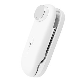 WANGCL 2 IN 1 Mini Bag Sealer Portable Handheld Bag Vacuum Sealer Saver Machine Kitchen Gadget for Chip Bags Food Storage（White）