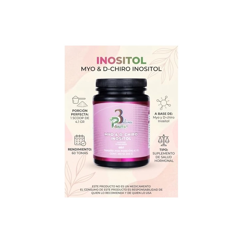 Inositol Myo & D-chiro 40:1, 3balancepoints, Ciclo Hormonal