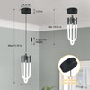 BNHHLZ Modern Black LED Pendant Light Fixture U-Shaped Adjustable 2