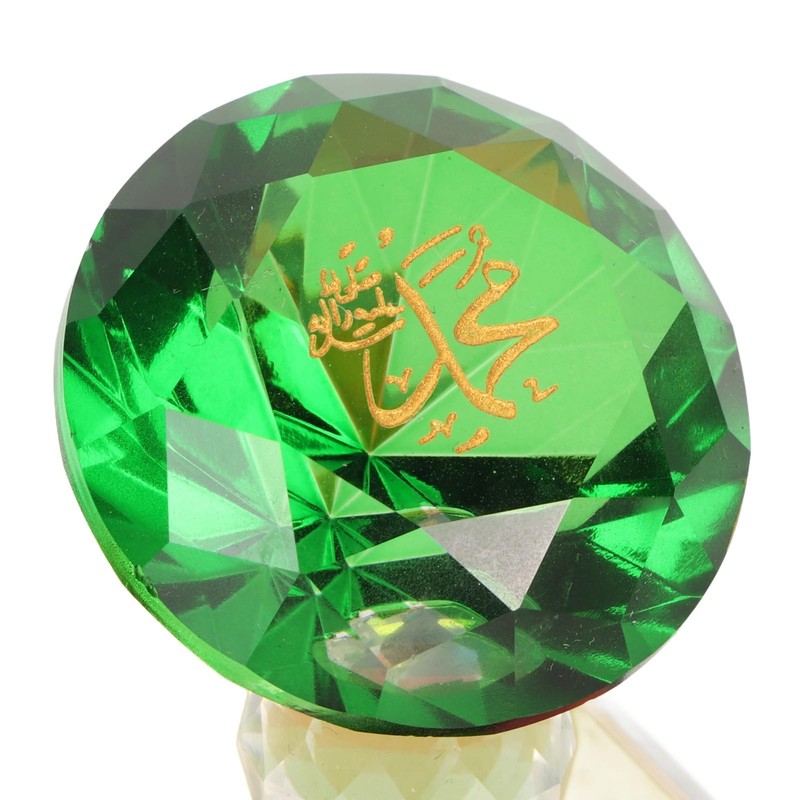 Natudeco Mosque Model Crystal Collectible Figures Miniature Building Ornament Architectural