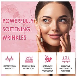 30 Pairs Collagen Under Eye Masks with Red Alga – Improve Dark Circles, Puffy Eyes, Bags & Wrinkles. Hydrating Gel Eye Pads for Brightening & Anti-Aging – Perfect Self-Care Gift for Wome(60pcs)